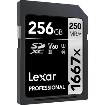 Карта памяти Lexar 256GB Professional Silver 1667x V60 Class 10 UHS-II SDXC (LSD256CRBCN1667)