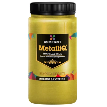 Эмаль акриловая Kompozit METALLIQ золото 0.9 кг.