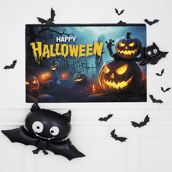 Фотозона Happy Halloween Плакат та Кажани