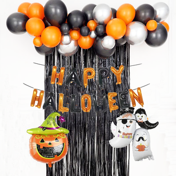 Фотозона Из Шаров Happy Halloween Привидения С Тыквой (53 шара)