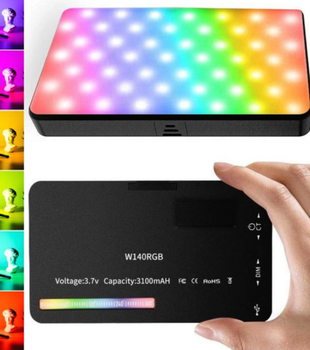 Светодиодная лампа для видеосъемки W140 RGB CRI95 2500K-9000K
