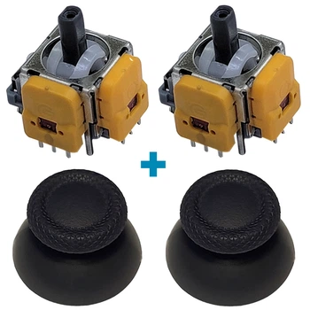 3D механизм джойстика PS5 Dualsense с датчиком холла (Hall effect) 2 шт + стики V2 серые 2 шт