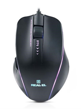 Миша REAL-EL RM-747 Black (DLTT)