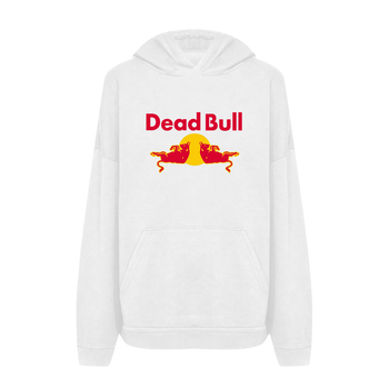 Худи с принтом ТiШОТКА Dead Bull С юмором про Red Bull S Белый (1098193771)