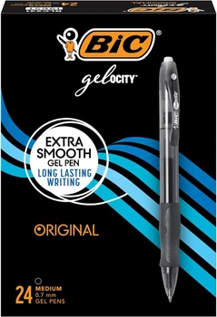 Набор гелевых ручек BIC Gel-ocity Retractable Gel Pen, Черные автоматические (RLC241-BLK)