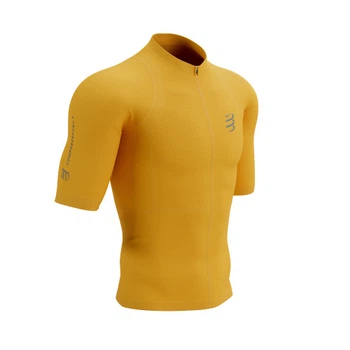 Мужская компрессионная футболка Compressport Trail Racing Postural SS Top M, Saffron, M