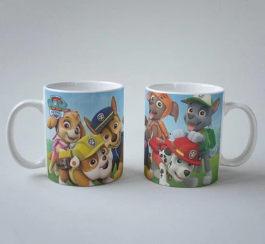 Подарочная чашка с принтом Щенячий Патруль (Paw Patrol) 3 330 мл.