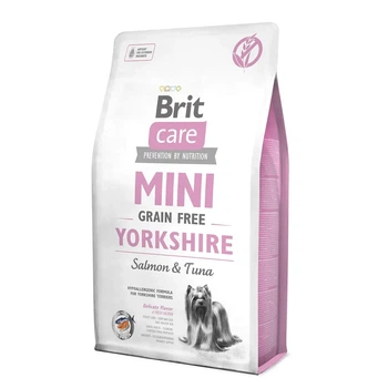 Сухой беззерновой корм для взрослых йоркширских терьеров Brit Care Mini Grain Free Yorkshire с лососем и тунцом 2 кг (170779/0190)