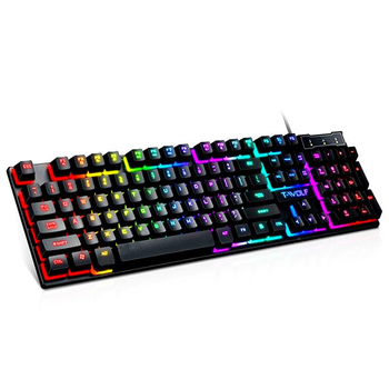 Игровая клавиатура проводная TWolf T20 c RGB подсветкой black