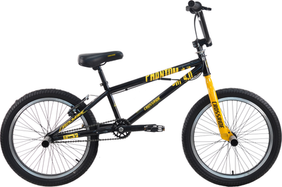 Велосипед Crossride Phantom BMX-FRS 20" 11" 2023 Чорно-жовтий (4015-Ж)
