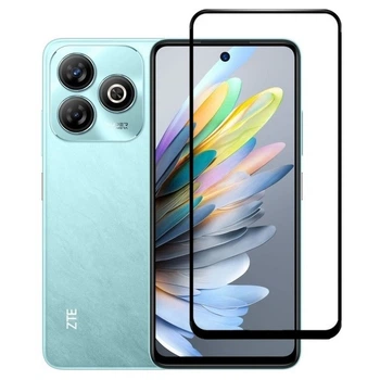 Защитное стекло LUX для ZTE Blade A75 полная проклейка черный