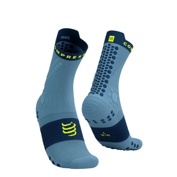 Высокотехнологические беговые безшовные носки Compressport Pro Racing Socks V4.0 Trail, Denim/Poseidon, T2 (39-41)