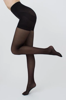Классические женские колготки с моделирующими шортиками Giulia EFFECT UP 40 3 Black-nero, плотные эластичные колготки, корректируют фигуру
