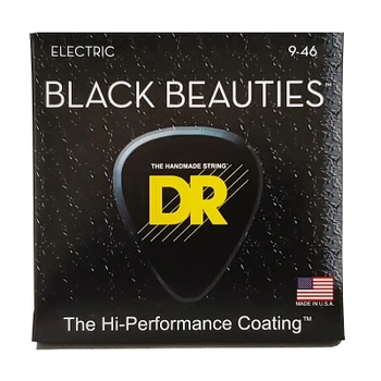 Струны для гитары DR Strings Black Beauties Electric - Light Heavy (09-46) (BKE-9/46)