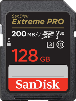 Карта памяти SD 128Gb SanDisk Extreme Pro class 10 UHS-I U3 V30 (SDSDXXD-128G-GN4IN)