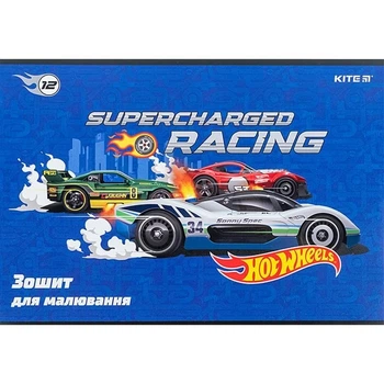 Зошит для малювання Kite Hot Wheels HW24-241-1, 12 аркушів