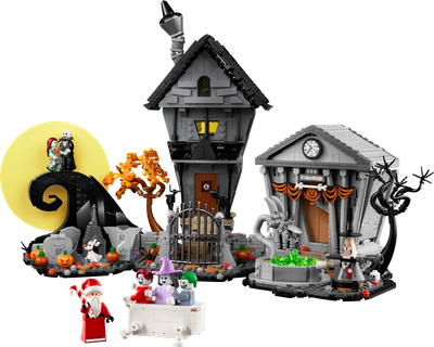 Zestaw klocków LEGO Ideas Disney: Miasteczko Halloween Tima Burtona 2193 elementów (21351)