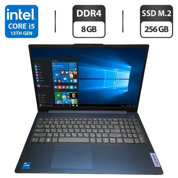 Ноутбук Б-класс Lenovo IdeaPad Slim 3 15IRU8 / 15.6" (1920x1080) IPS Touch / Intel Core i5-1335U (10 (12) ядра по 3.4 - 4.6 GHz) / 8 GB DDR4 / 256 GB SSD M.2 / Intel Iris Xe Graphics / WebCam б/у