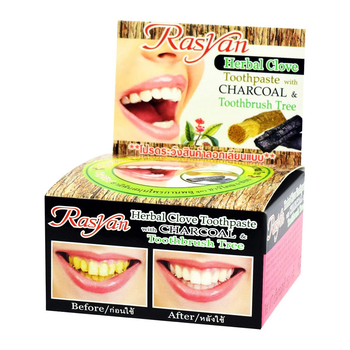 Зубная паста с углём и корой Хой 25 г Rasyan (8859269002377)