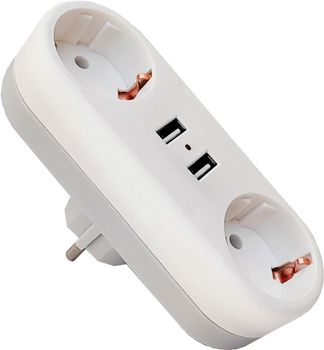 Сетевой разветвитель ElectrO 2 розетки+2 USB 16A 250В (B21U)