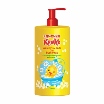 Шампунь- гель 2 в 1 дитячий "Качечка Кряка "з екстрактом ромашки 750 ml
