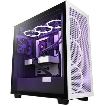Корпус NZXT H7 Flow Tempered Glass Black/White (CM-H71FG-01) Без БП