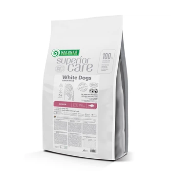 Корм Nature's Protection Superior Care White Dogs Grain Free White Fish Junior All Sizes сухой с белой рыбой для юниоров с белой шерстью 17 кг