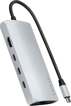 Адаптер Satechi USB-C Multiport Adapter 8K with Ethernet V3 Silver (ST-P8KES)
