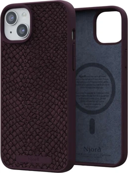 Чохол-накладка Njord Salmon Leather MagSafe Case Rust для iPhone 15 Plus (NA52SL03)
