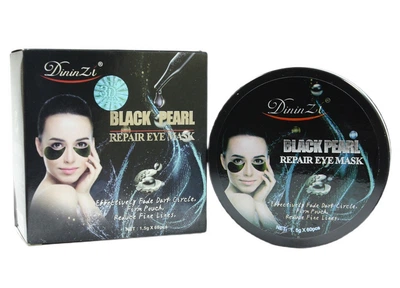 Гідрогелеві патчі для очей з перлами Black Pearl 60 шт Dinin Zi (6936993803882)
