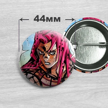 Значок Дияволо з аніме Неймовірні пригоди ДжоДжо / JoJo’s Bizarre Adventure 44мм №4
