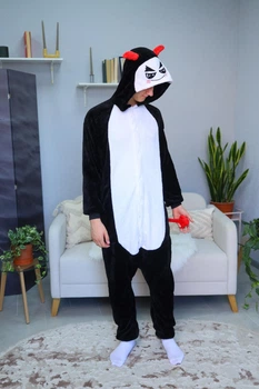 Пижама кигуруми My Kigu для мальчика Чертенок Черный размер на рост 165 - 175 см (102142)