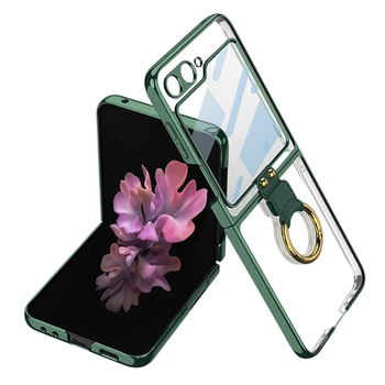 Чохол накладка GKK Glass Ring для Samsung Galaxy Flip6 / Flip7 FE green