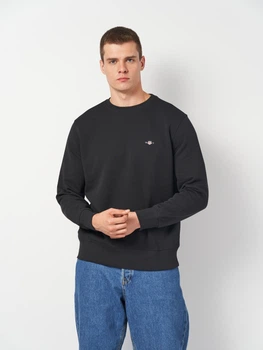 Світшот чоловічий GANT Reg Shield C-Neck Sweat 2006065-5 S Чорний (7325707162251)