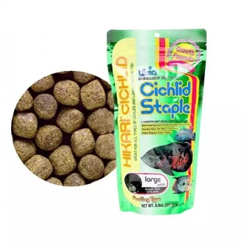 Корм Hikari Cichlid Staple (L) 250г, 7,2-8,2мм (гранулы) для крупных цихлид 30+см