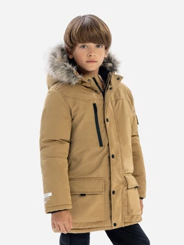 Дитяча зимова парка довга для хлопчика Minoti 19coat72 41119JNR 92-98 см Бежева (5063025304749)
