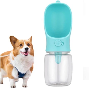 Поїлка для собак дорожня пляшка для води Dogbaby 350 мл блакитна