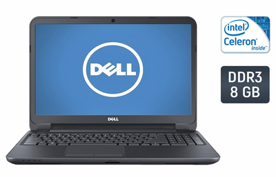 Ноутбук Dell Inspiron 3531 / 15.6" (1366x768) TN / Intel Celeron N2830 (2 ядра по 2.16 - 2.41 GHz) / 8 GB DDR3 / 240 GB SSD / Intel HD Graphics / WebCam / Windows 10 б/у
