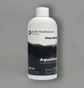Cерия Aqualine «Deep black» черный джинс краска-краситель для ткани (жидкий концентрат), 210 мл