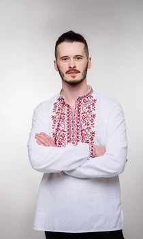 Вишиванка чоловіча vishivano4ka 317-2 48 біла
