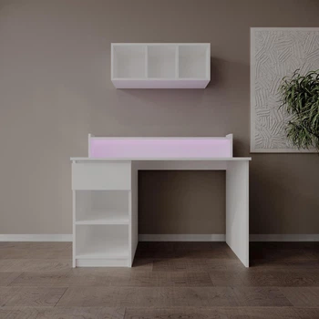 Комп'ютерний стіл Банні СOLLECTION RGB з підсвіткою Білий 1000x750/900x600 мм ( арт.SKRZ1000-048 )