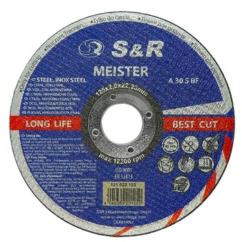 Круг відрізний по металу S & R Meister A 30 S BF 125x2,0x22,2(131020125)
