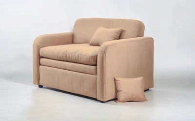 Диван раскладной Tobi Sho Юниор-1.4 мягкий для гостиной рогожка Caramel/01, 1580х800х800 мм - Refurbished