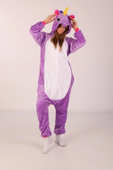 Піжама кігурумі Kigurumi Єдиноріг Фіолетовий XL 175-185 см. (1011)