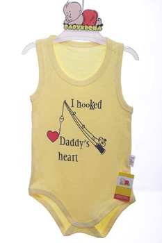 Боди майка на кнопках интерлок Daddy's heart Findik 80 см (43008)