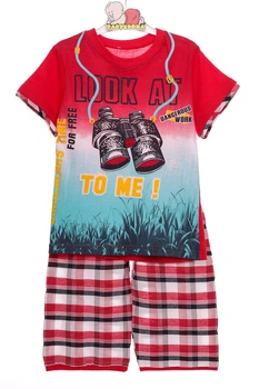 Футболка с бриджами для мальчика трикотажные Look красный 128 см (31301)