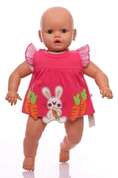 Боди платье с коротким рукавом для девочки Зайка красное интерлок BabyKroha 50 см (32250)