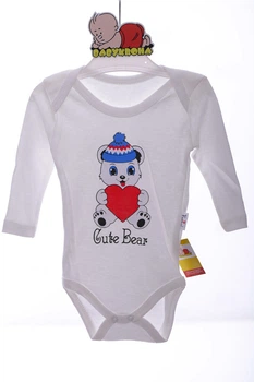 Боди с длинным рукавом Cute Bear интерлок Findik бежевое 80 см (41512)