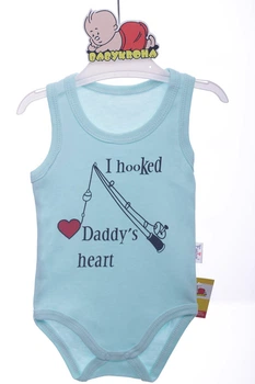 Боді майка для хлопчика на кнопках інтерлок Daddy's heart Findik 74 см (43007)