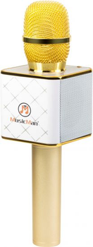 Mikrofon karaoke Bluetooth Technaxx z głośnikiem BT-X31 Gold-White (4260358121833)